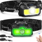 AlpsWolf Headlamp Rechargeable, 2 Pack Adjustable Head Lamp