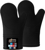 The Original Gorilla Grip Heat and Slip Resistant Silicone Oven Mitts Set