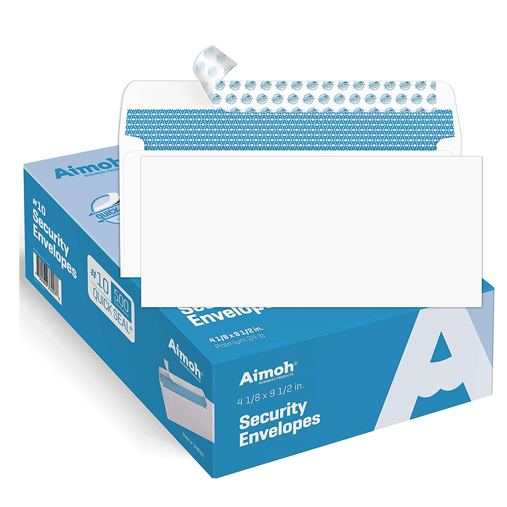 Security1.jpg Security Self-Seal Envelopes, Windowless Design, Premium Security Tint Pattern - Image 1