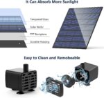 AISITIN DIY Solar Water Pump Kit, Solar Powered Fountain Pump - Image 3