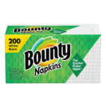 Bounty Paper Napkins, White, 200 Count