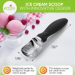 Spring Chef Ice Cream Scoop with Comfortable Handle, Black - Image 2